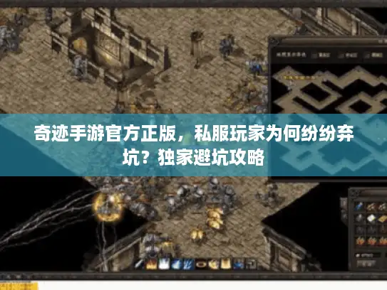 奇迹手游官方正版，私服玩家为何纷纷弃坑？独家避坑攻略