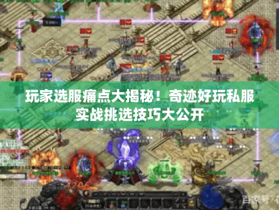 玩家选服痛点大揭秘!奇迹好玩私服实战挑选技巧大公开 玩家选服痛点大揭秘!奇迹好玩私服实战挑选技巧大公开
