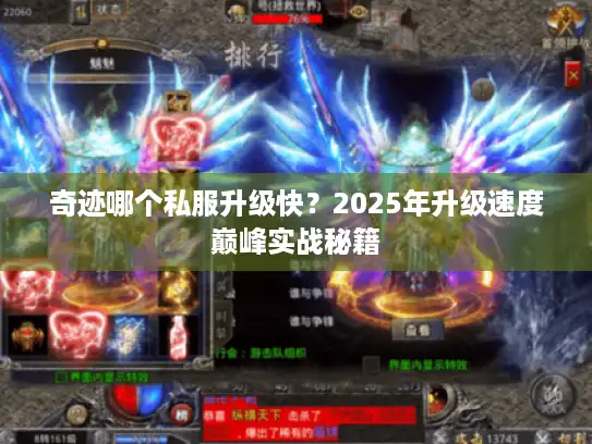 奇迹哪个私服升级快？2025年升级速度巅峰实战秘籍