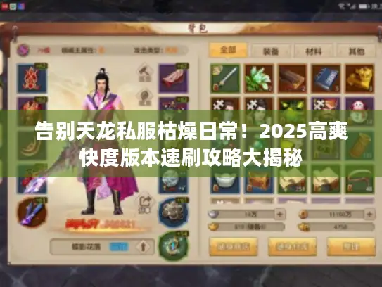 告别天龙私服枯燥日常！2025高爽快度版本速刷攻略大揭秘