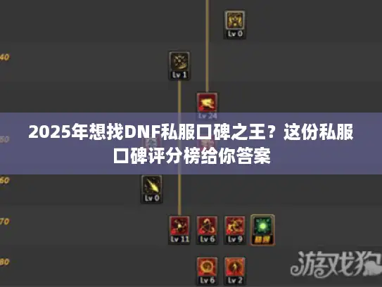2025年想找DNF私服口碑之王？这份私服口碑评分榜给你答案