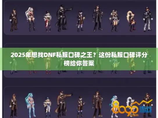 2025年想找DNF私服口碑之王？这份私服口碑评分榜给你答案