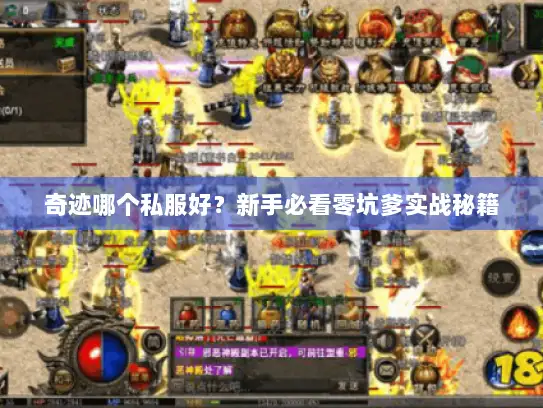 奇迹哪个私服好？新手必看零坑爹实战秘籍