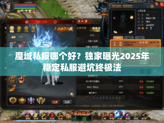魔域私服哪个好？独家曝光2025年稳定私服避坑终极法