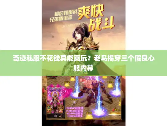 奇迹私服不花钱真能爽玩？老鸟揭穿三个假良心服内幕