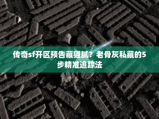 传奇sf开区预告藏猫腻？老骨灰私藏的5步精准追踪法
