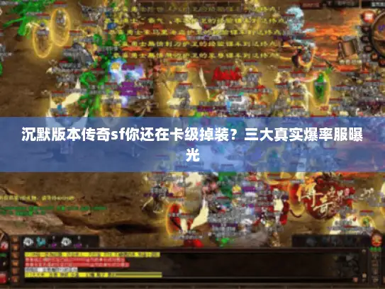 沉默版本传奇sf你还在卡级掉装？三大真实爆率服曝光