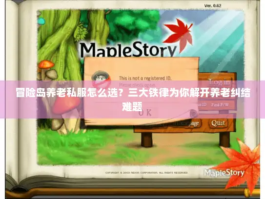 冒险岛养老私服怎么选？三大铁律为你解开养老纠结难题