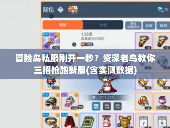 冒险岛私服刚开一秒？资深老鸟教你三招抢跑新服(含实测数据)