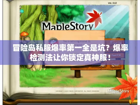 冒险岛私服爆率第一全是坑？爆率检测法让你锁定真神服！