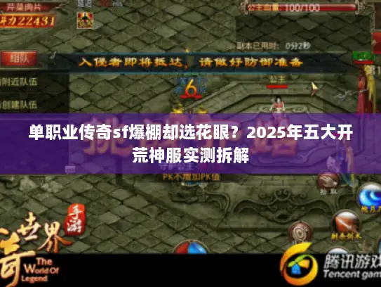 单职业传奇sf爆棚却选花眼？2025年五大开荒神服实测拆解