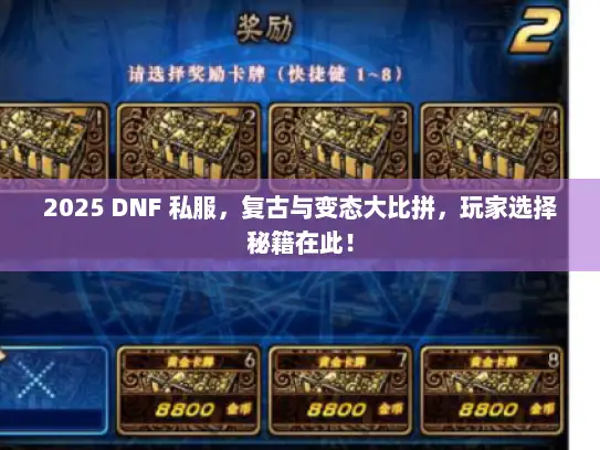 2025 DNF 私服，复古与变态大比拼，玩家选择秘籍在此！