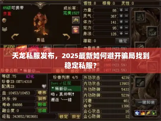 天龙私服发布，2025最新如何避开骗局找到稳定私服？