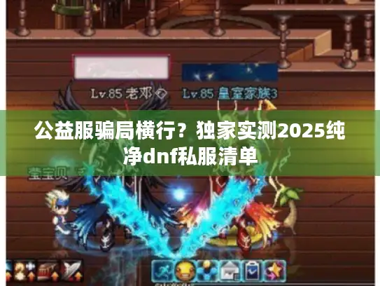 公益服骗局横行？独家实测2025纯净dnf私服清单