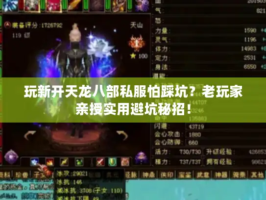 玩新开天龙八部私服怕踩坑？老玩家亲授实用避坑秘招！