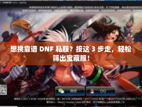 想挑靠谱 DNF 私服？按这 3 步走，轻松筛出宝藏服！