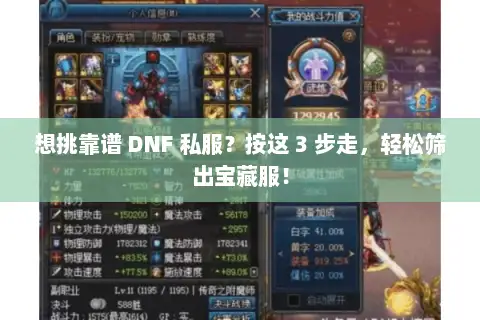 想挑靠谱 DNF 私服？按这 3 步走，轻松筛出宝藏服！