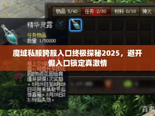 魔域私服跨服入口终极探秘2025，避开假入口锁定真激情