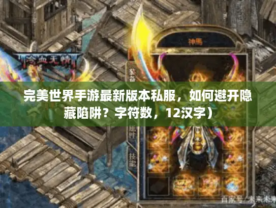 完美世界手游最新版本私服，如何避开隐藏陷阱？字符数，12汉字）