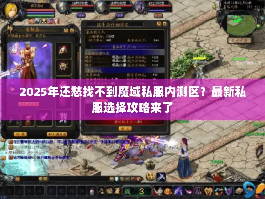 2025年还愁找不到魔域私服内测区？最新私服选择攻略来了