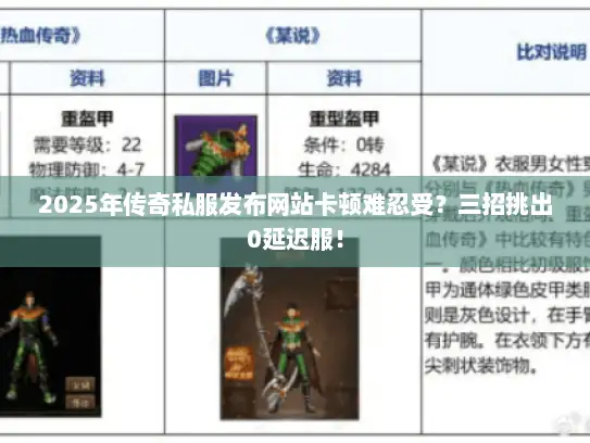 2025年传奇私服发布网站卡顿难忍受?三招挑出0延迟服! 2025年传奇私服发布网站卡顿难忍受?三招挑出0延迟服!