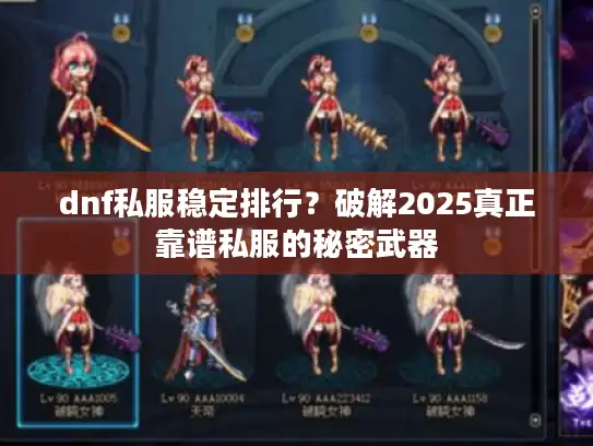dnf私服稳定排行？破解2025真正靠谱私服的秘密武器