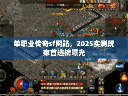 单职业传奇sf网站,2025实测玩家首选榜曝光 单职业传奇sf网站,2025实测玩家首选榜曝光
