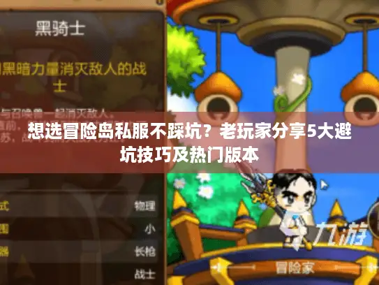想选冒险岛私服不踩坑？老玩家分享5大避坑技巧及热门版本