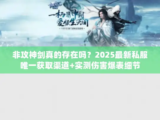 非攻神剑真的存在吗？2025最新私服唯一获取渠道+实测伤害爆表细节