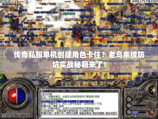 传奇私服单机创建角色卡住?老鸟亲授防坑实战秘籍来了! 传奇私服单机创建角色卡住?老鸟亲授防坑实战秘籍来了!