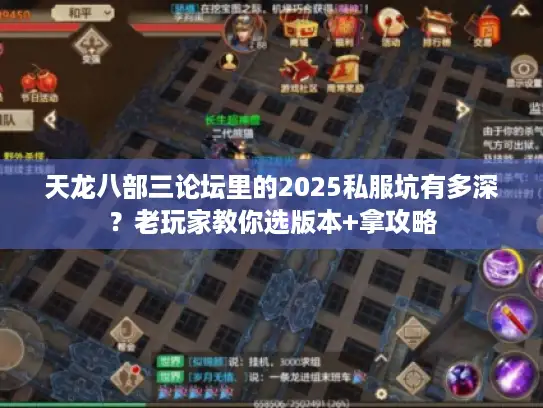 天龙八部三论坛里的2025私服坑有多深？老玩家教你选版本+拿攻略