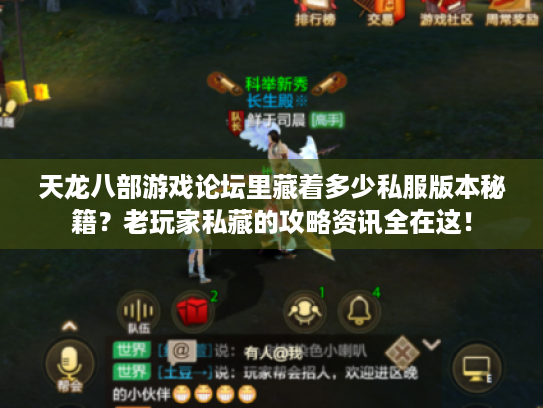 天龙八部游戏论坛里藏着多少私服版本秘籍？老玩家私藏的攻略资讯全在这！