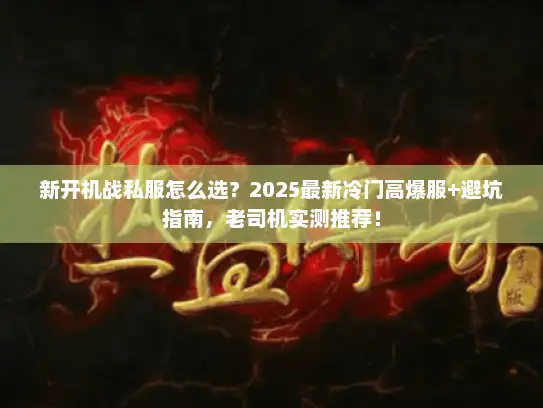 新开机战私服怎么选？2025最新冷门高爆服+避坑指南，老司机实测推荐！