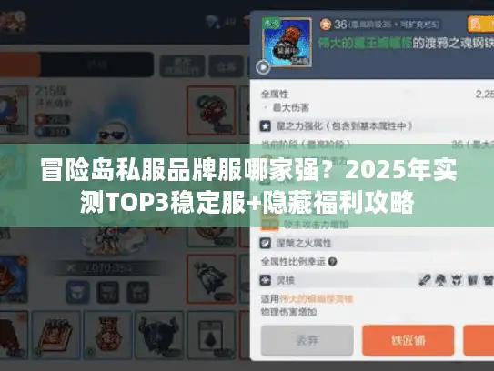 冒险岛私服品牌服哪家强？2025年实测TOP3稳定服+隐藏福利攻略