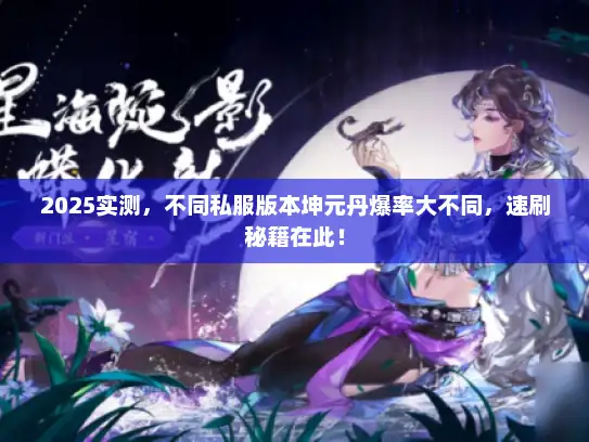 2025实测，不同私服版本坤元丹爆率大不同，速刷秘籍在此！