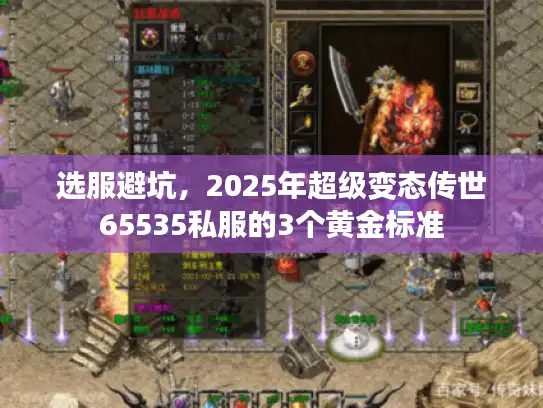 选服避坑，2025年超级变态传世65535私服的3个黄金标准