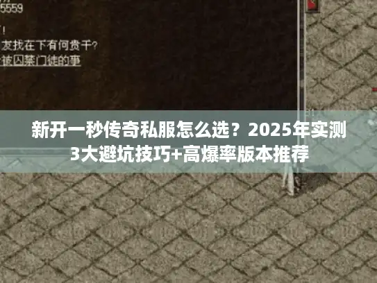 新开一秒传奇私服怎么选？2025年实测3大避坑技巧+高爆率版本推荐