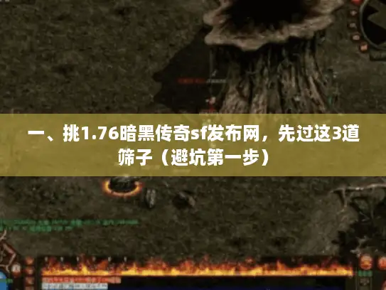 一、挑1.76暗黑传奇sf发布网，先过这3道筛子（避坑第一步）
