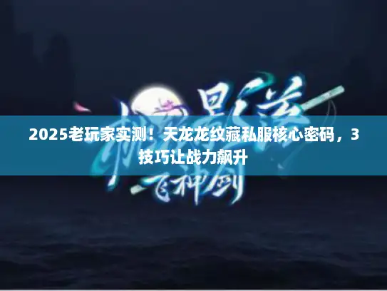 2025老玩家实测！天龙龙纹藏私服核心密码，3技巧让战力飙升
