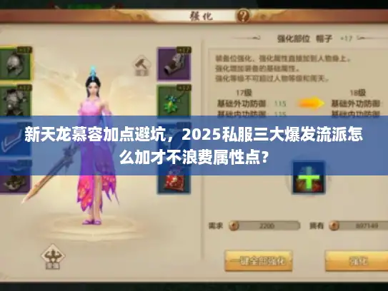 新天龙慕容加点避坑,2025私服三大爆发流派怎么加才不浪费属性点? 新天龙慕容加点避坑,2025私服三大爆发流派怎么加才不浪费属性点?