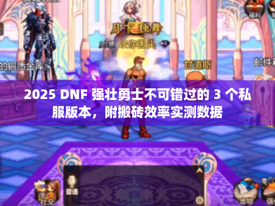 2025 DNF 强壮勇士不可错过的 3 个私服版本，附搬砖效率实测数据
