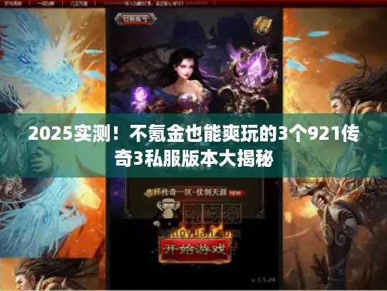 2025实测！不氪金也能爽玩的3个921传奇3私服版本大揭秘