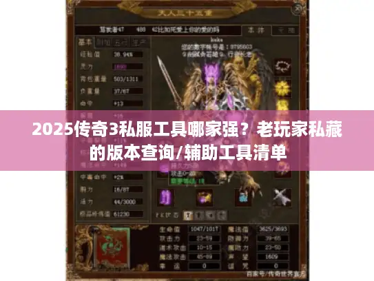 2025传奇3私服工具哪家强？老玩家私藏的版本查询/辅助工具清单