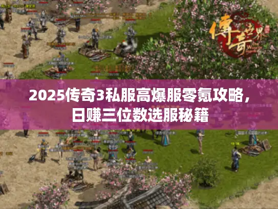 2025传奇3私服高爆服零氪攻略，日赚三位数选服秘籍