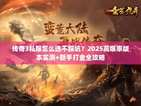 传奇3私服怎么选不踩坑？2025高爆率版本实测+新手打金全攻略