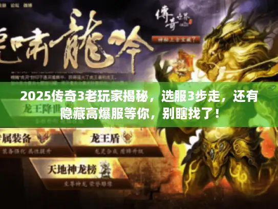 2025传奇3老玩家揭秘，选服3步走，还有隐藏高爆服等你，别瞎找了！