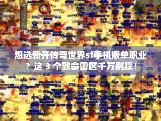 想选新开传奇世界sf手机版单职业?这 3 个致命雷区千万别踩! 想选新开传奇世界sf手机版单职业?这 3 个致命雷区千万别踩!