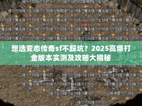 想选变态传奇sf不踩坑？2025高爆打金版本实测及攻略大揭秘