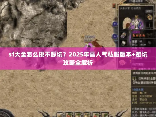 sf大全怎么挑不踩坑？2025年高人气私服版本+避坑攻略全解析