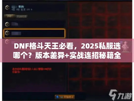 DNF格斗天王必看，2025私服选哪个？版本差异+实战连招秘籍全揭秘